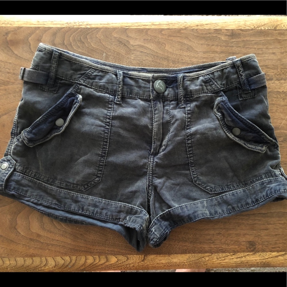 Free People-Cotton/Corduroy Distressed Shorts-Sz.8